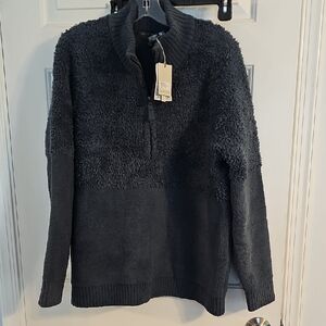 Barefoot Dreams Charcoal Half-Zip Sweater